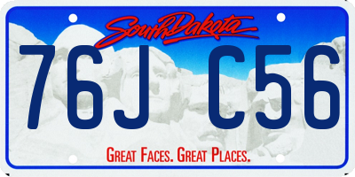 SD license plate 76JC56