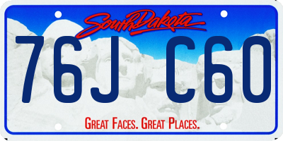 SD license plate 76JC60