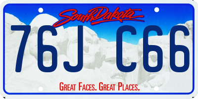 SD license plate 76JC66