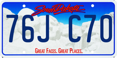 SD license plate 76JC70