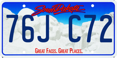 SD license plate 76JC72