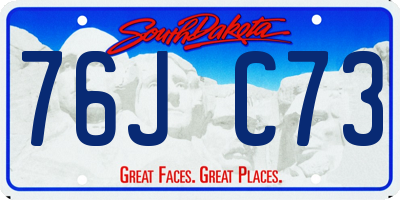 SD license plate 76JC73