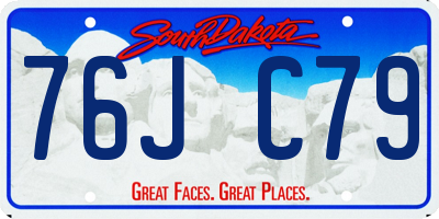 SD license plate 76JC79