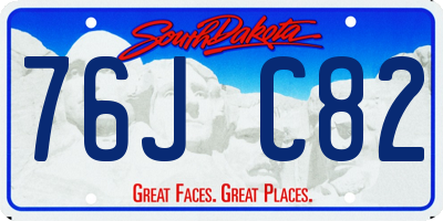 SD license plate 76JC82