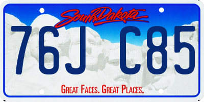SD license plate 76JC85