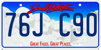 SD license plate 76JC90
