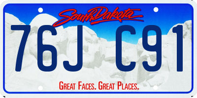 SD license plate 76JC91