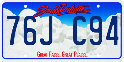 SD license plate 76JC94