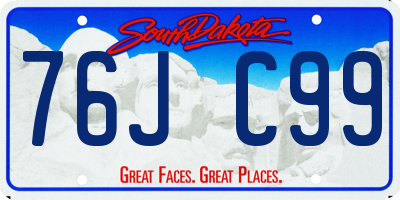 SD license plate 76JC99