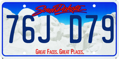 SD license plate 76JD79