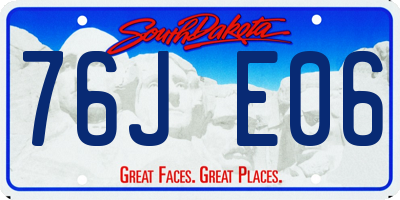 SD license plate 76JE06