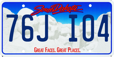 SD license plate 76JI04