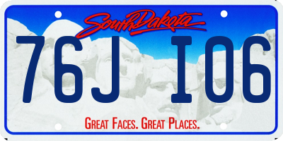 SD license plate 76JI06