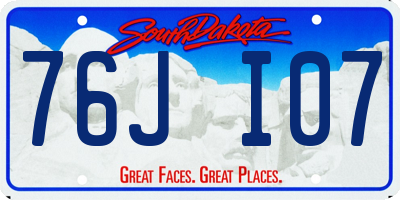 SD license plate 76JI07