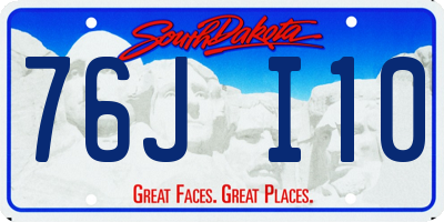 SD license plate 76JI10
