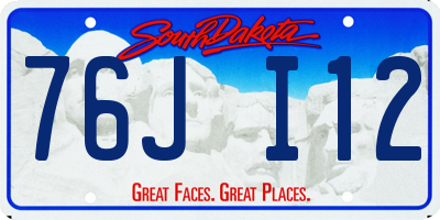 SD license plate 76JI12