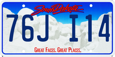 SD license plate 76JI14