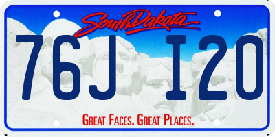 SD license plate 76JI20