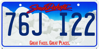 SD license plate 76JI22