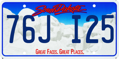 SD license plate 76JI25
