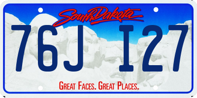 SD license plate 76JI27