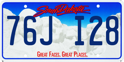 SD license plate 76JI28