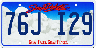 SD license plate 76JI29