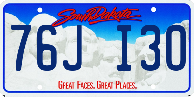 SD license plate 76JI30