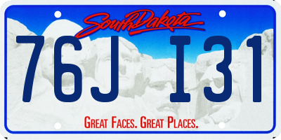 SD license plate 76JI31