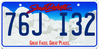 SD license plate 76JI32