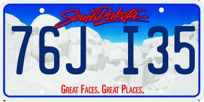 SD license plate 76JI35