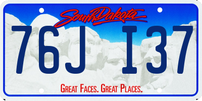 SD license plate 76JI37