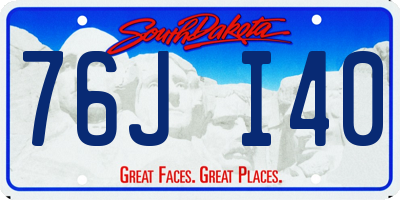 SD license plate 76JI40