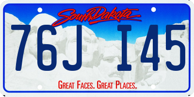 SD license plate 76JI45