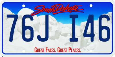 SD license plate 76JI46