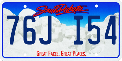 SD license plate 76JI54