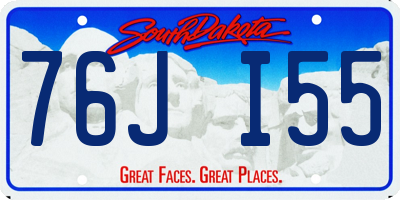 SD license plate 76JI55