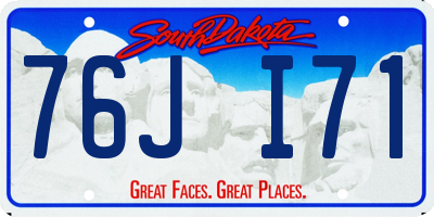 SD license plate 76JI71