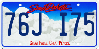 SD license plate 76JI75