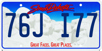 SD license plate 76JI77