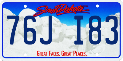 SD license plate 76JI83
