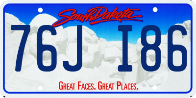 SD license plate 76JI86