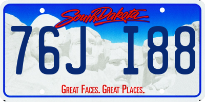SD license plate 76JI88