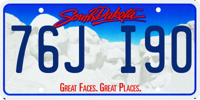 SD license plate 76JI90