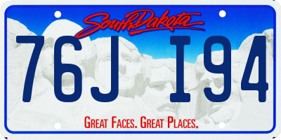 SD license plate 76JI94
