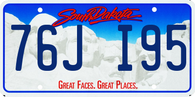 SD license plate 76JI95