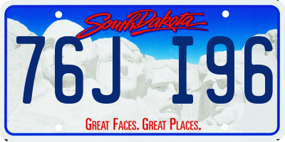 SD license plate 76JI96