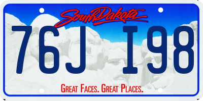 SD license plate 76JI98