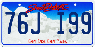 SD license plate 76JI99