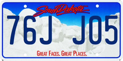 SD license plate 76JJ05